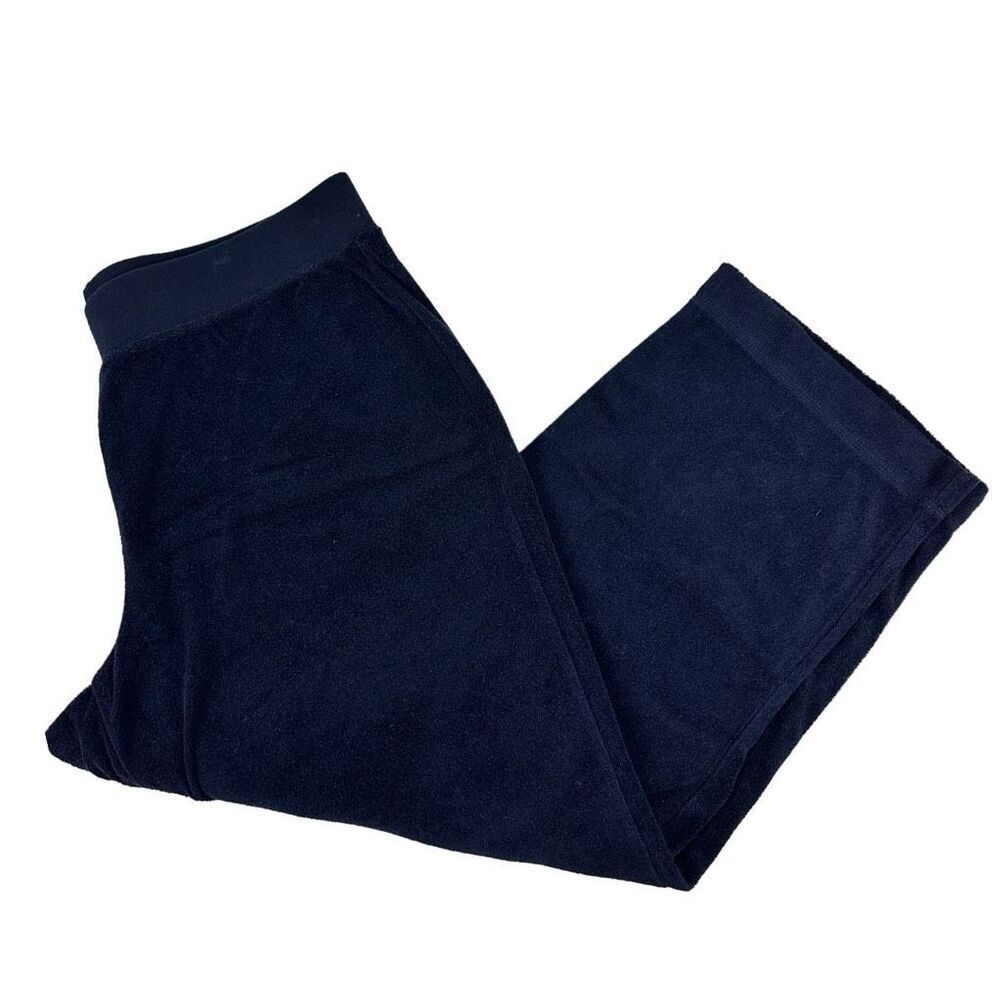 Talbots Terry Crop Pull On Pant size 1X Navy